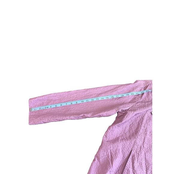 Eileen Fisher Blazer Purple Open Lightweight Silk Stitched Relaxed Mature Sie XL - Picture 10 of 11